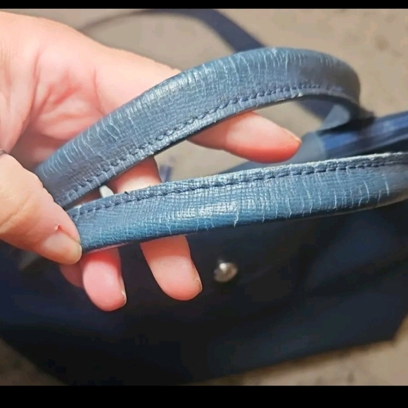 Longchamp Navy Blue Modele Depose Large Tote Bag with Scarf - Picture 5 of 15